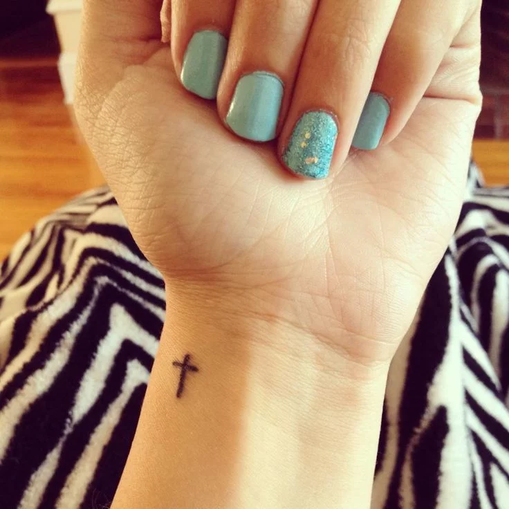 61 Simple And Outstanding Cross Tattoos On Wrist Expressing Belief  Psycho  Tats