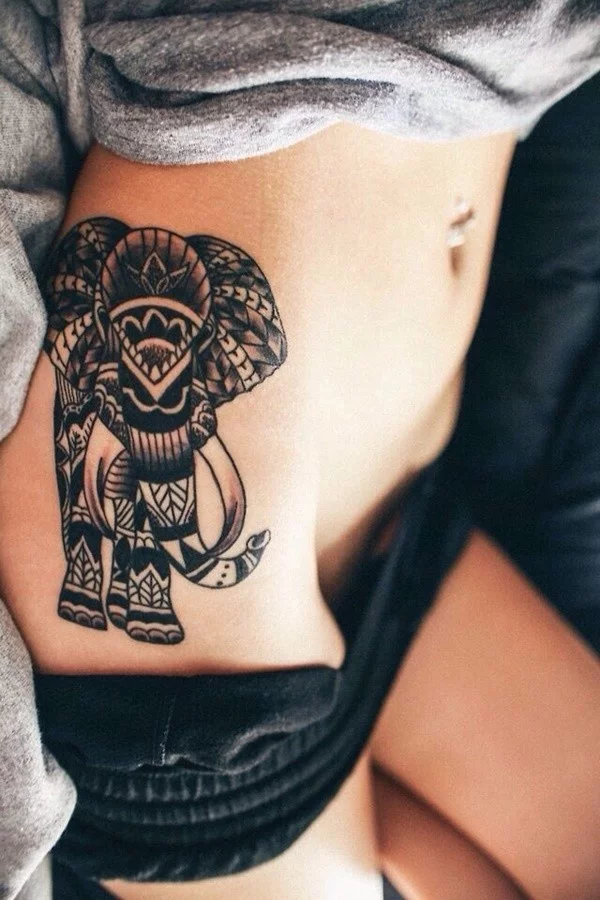 elephant face thigh tattooTikTok Search
