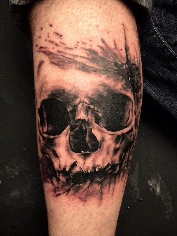 Tattoo uploaded by General  Cracked skull  Tattoodo