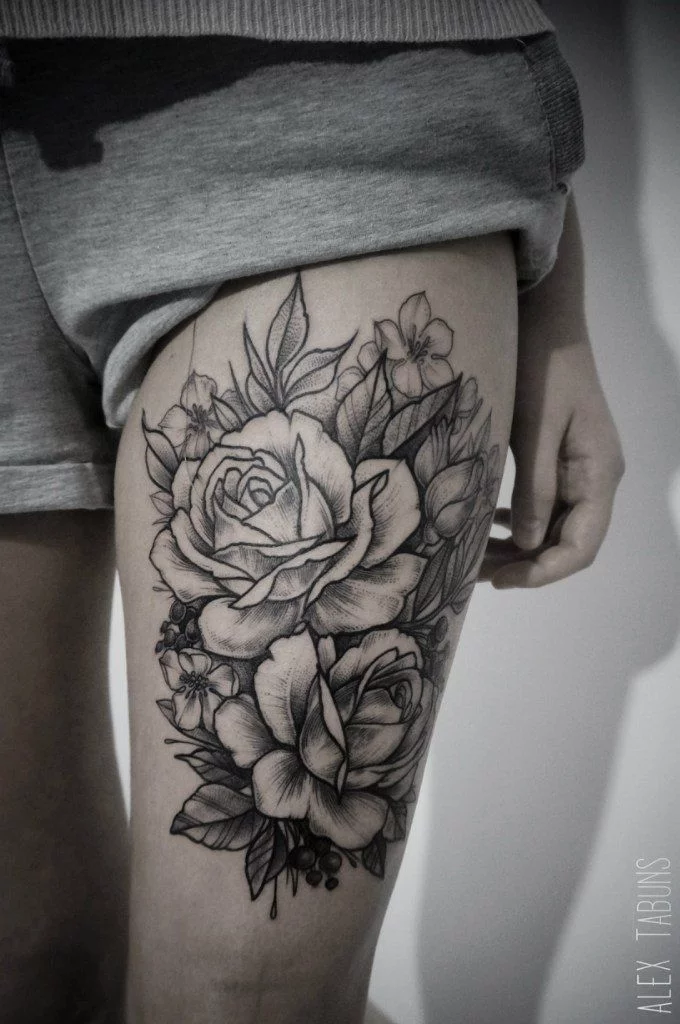 50 Unique Thigh Tattoos for Women 2023  Upper Front  Side