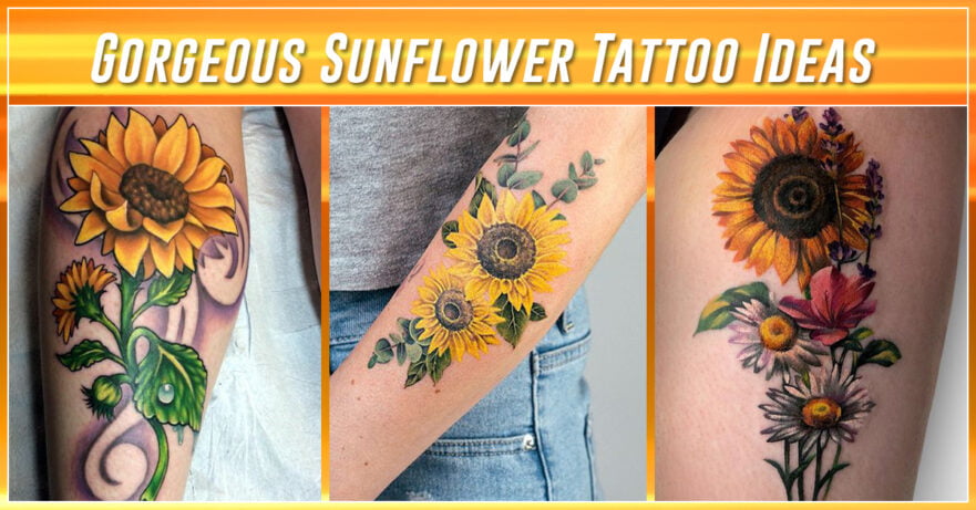 Sunflower tattoo by Lena Art  Photo 26749
