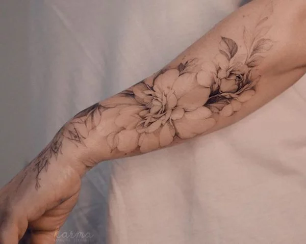 Vladmir Drozdov tattoo sleeve rose clock gear shadow  Sleeve tattoos Best sleeve  tattoos Forearm sleeve tattoos