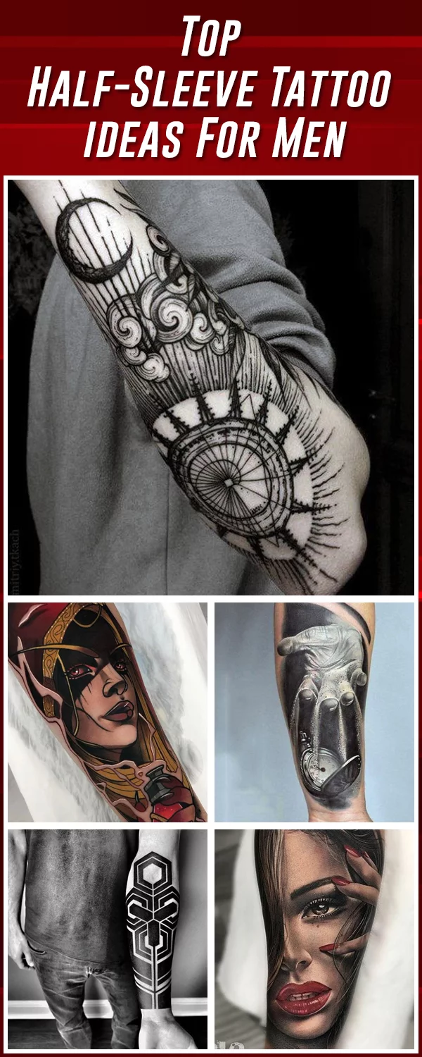 half sleeve tattoo sketches for men