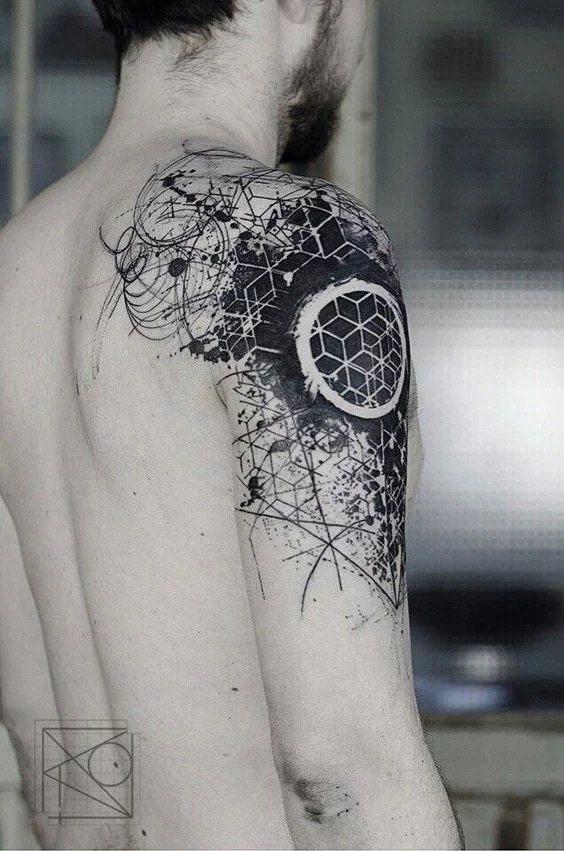 Buy Men Shoulder Geometric Tribal Mandala Tattoo Design and Online in India   Etsy