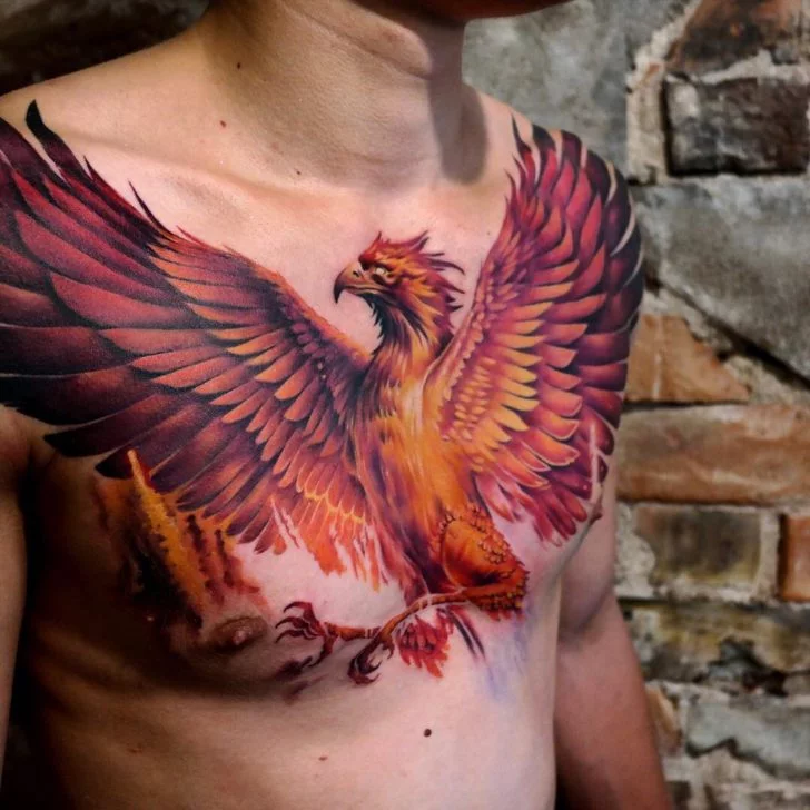 Tattom Ryde  Bird chest piece  Facebook