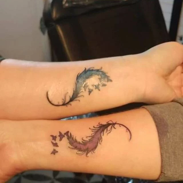 Father Daughter Tattoo Inked by Black Poison Tattoos