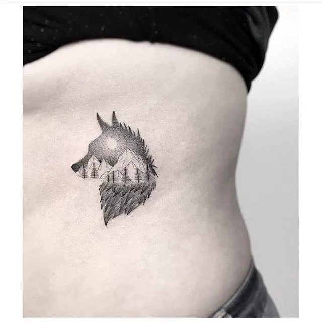 Luka Geometric Watercolor Animal Tiger Fox Wolf Temporary Tattoo Set   MyBodiArt