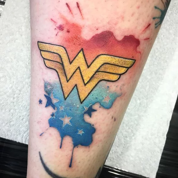 DC Comics Logo Temporary Tattoos Set of 10 SheetsIncludes Superman Wonder  Woman Batman Green Lantern and The Flash  Amazonae Beauty