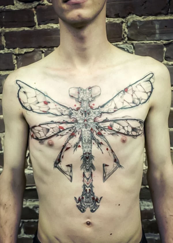 23+ Dragonfly Chest Tattoo