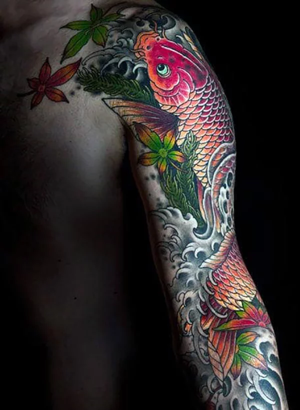 Koi Fish Lotus Flower Tattoo Designs s koi fish tattoo HD phone wallpaper   Pxfuel