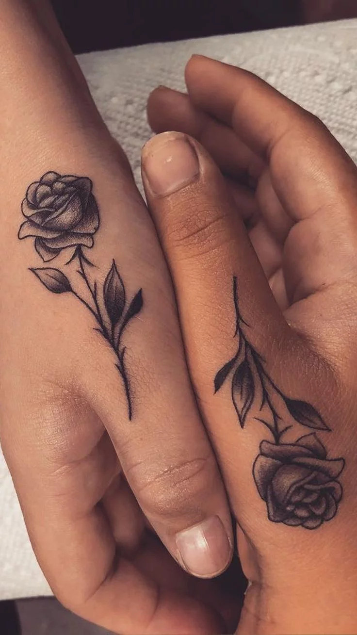 Matching Rose Tattoo  Tattoos Rose tattoo Body tattoos