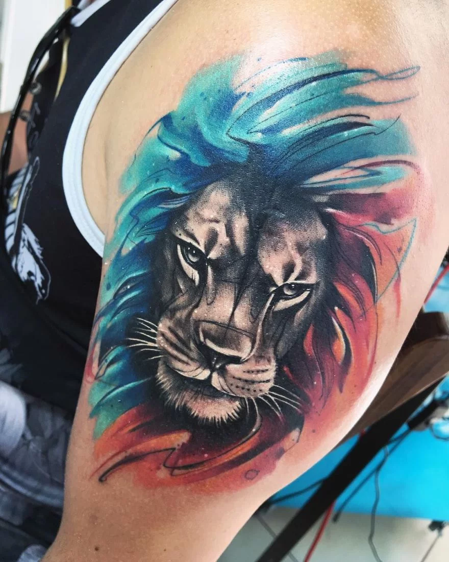Pretty Lion Watercolor Piece