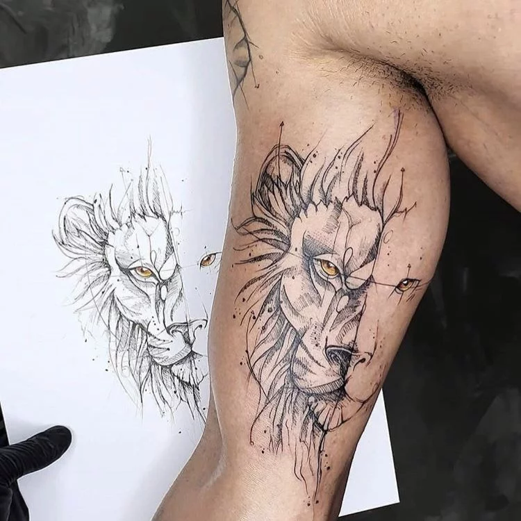Best Lion tattoo design in 2023 ll 50 most attractive lion tattoo design  for men ll  YouTube