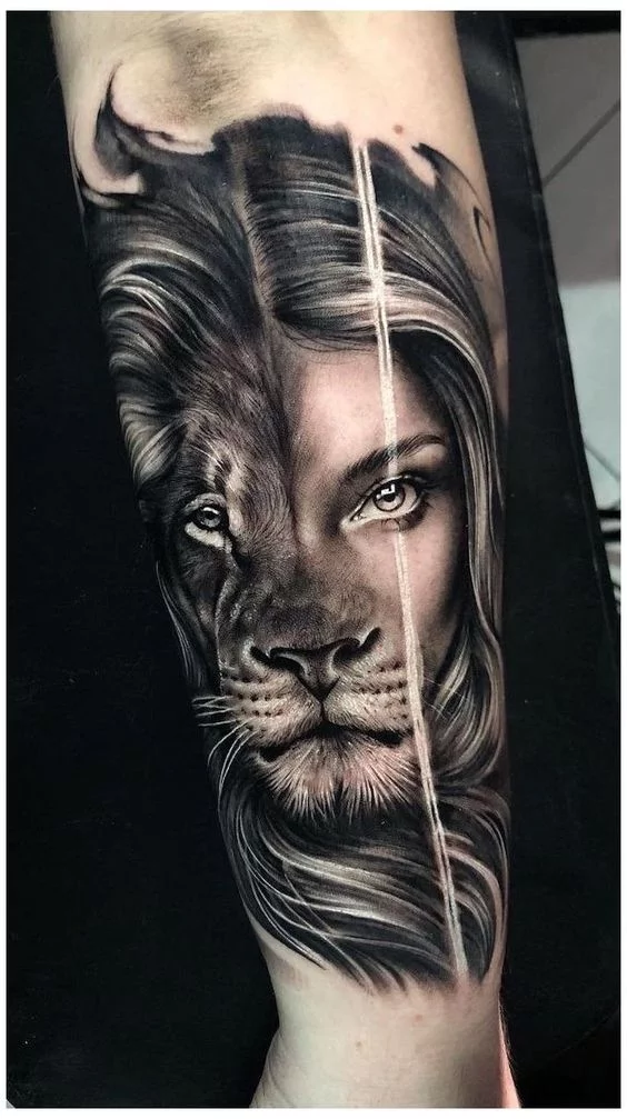 half lion half lioness tattooTikTok Search