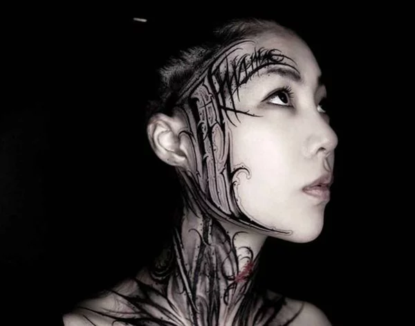 Face tattoo photos by Brian Rogers