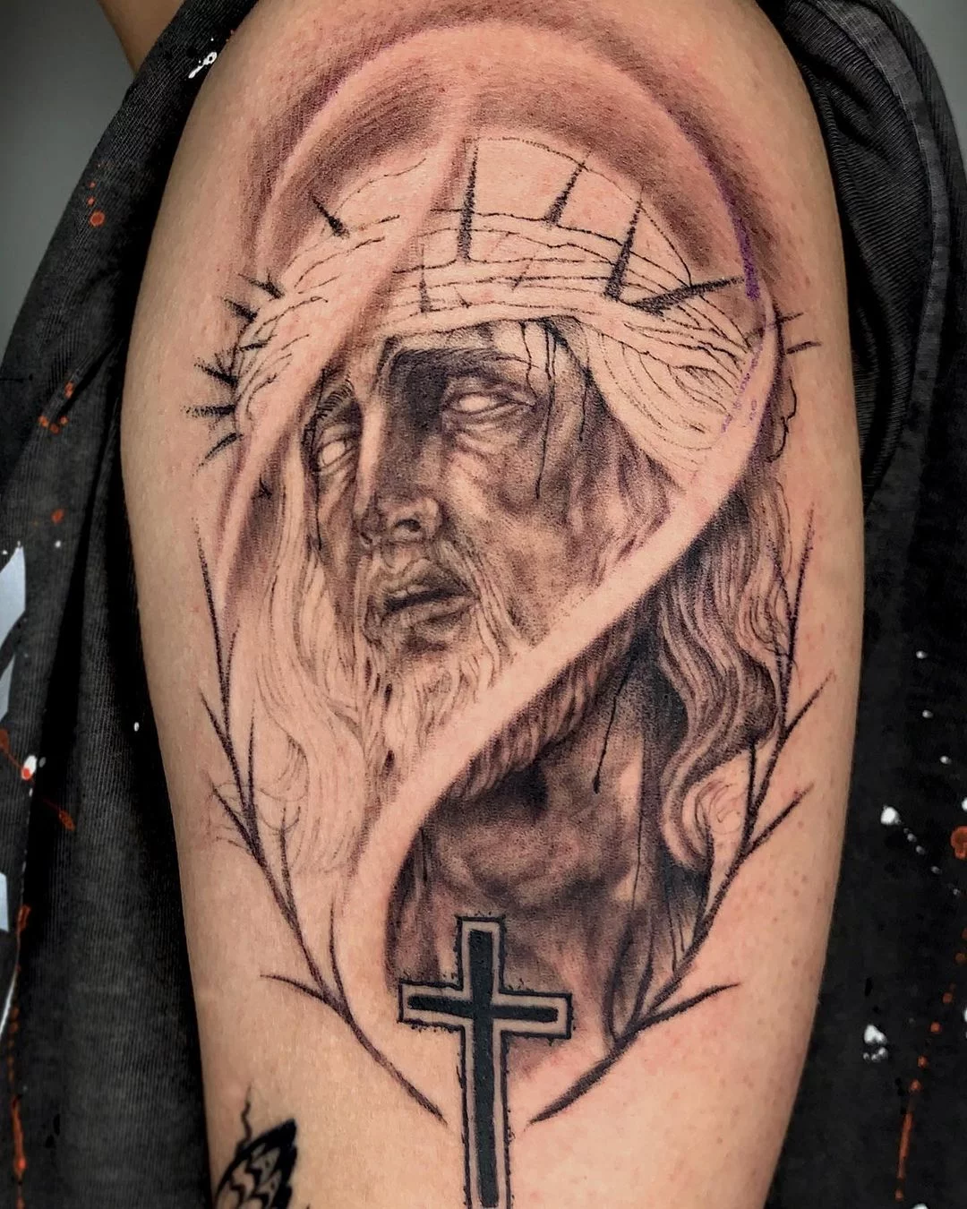 PowerLine Tattoo  Tattoos  Jay Blackburn  Realistic Jesus Portrait