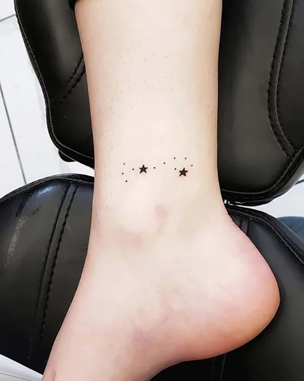 Star Outline Temporary Tattoo Set of 3  Small Tattoos