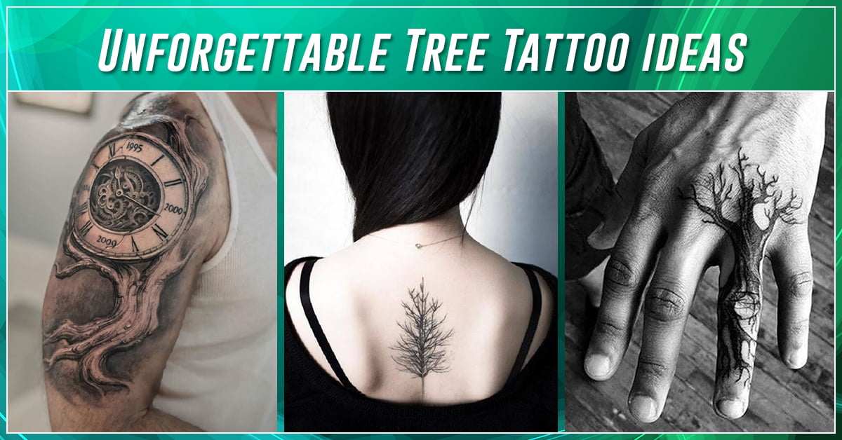 Small Tree Tattoo On Side Leg